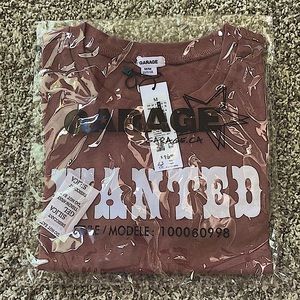 Garage “Wanted” baby doll tee shirt. Size M